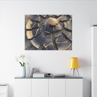 Golden Hour Broken Pottery Canvas Art - Kintsugi Datsuzoku