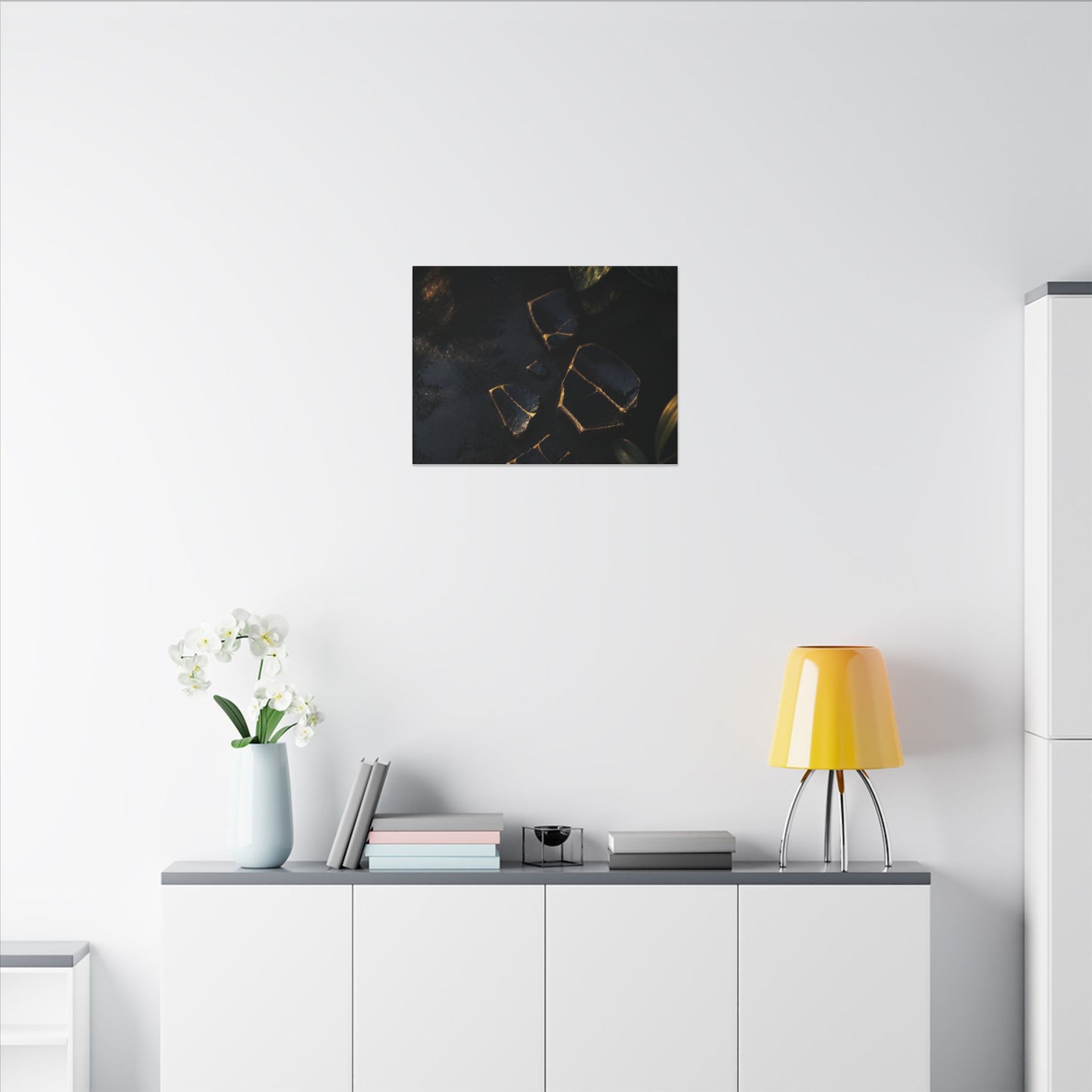 Summer Broken Pottery Moody Minimal Canvas Art | Atmospheric Decor