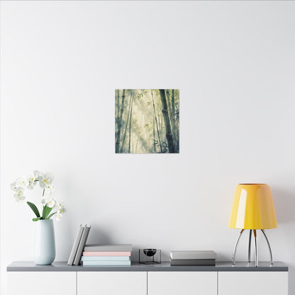Bamboo Grove Spring Canvas Art | Zen Serene Design