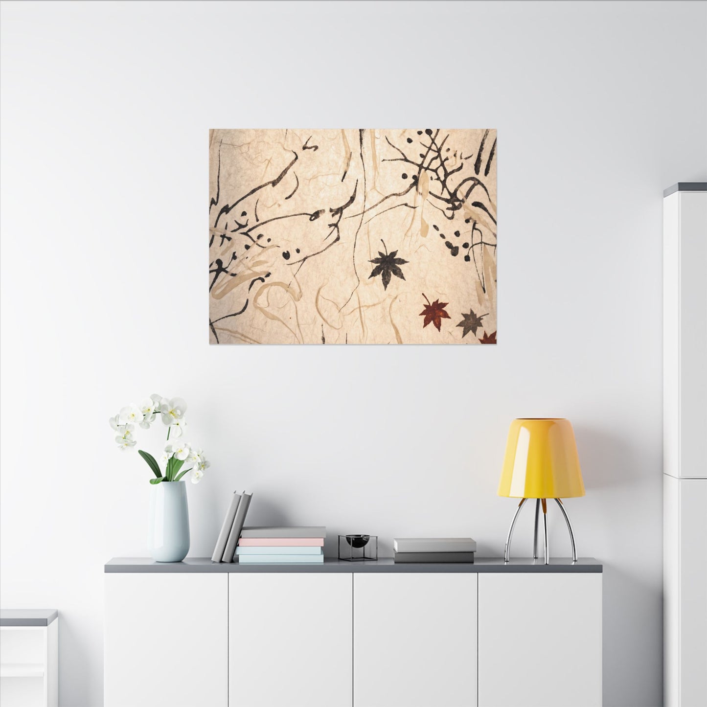 Golden Hour Shoji Screen Canvas Art - Japandi Fukinsei