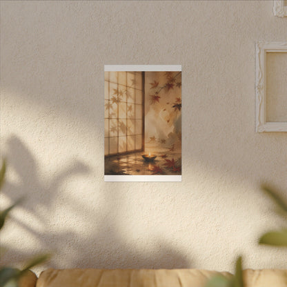 Candlelight Shoji Screen Canvas Art - Japandi Ma