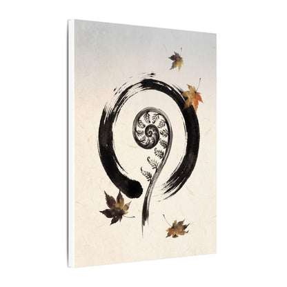 Fern Unfurling Autumn Canvas Art | Zen Peaceful Design