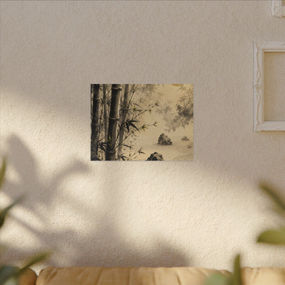 Peaceful Bamboo Grove Canvas Art - Karesansui Zen
