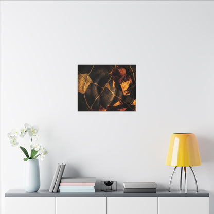 Resilient Shadow Play Canvas Art - Crackle Gold Kintsugi