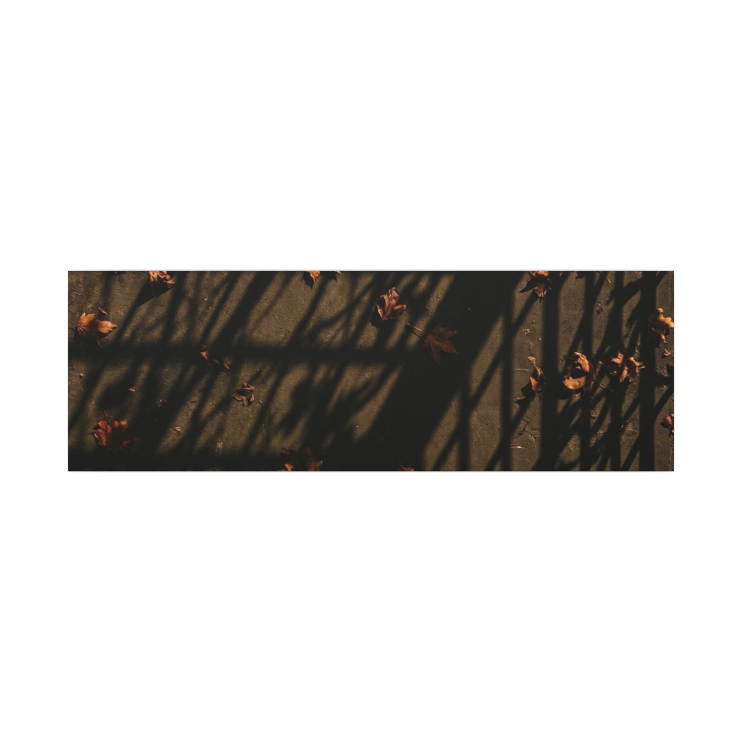 Dark Japandi Shadow Play in Golden Hour | Moody Minimal Canvas Art
