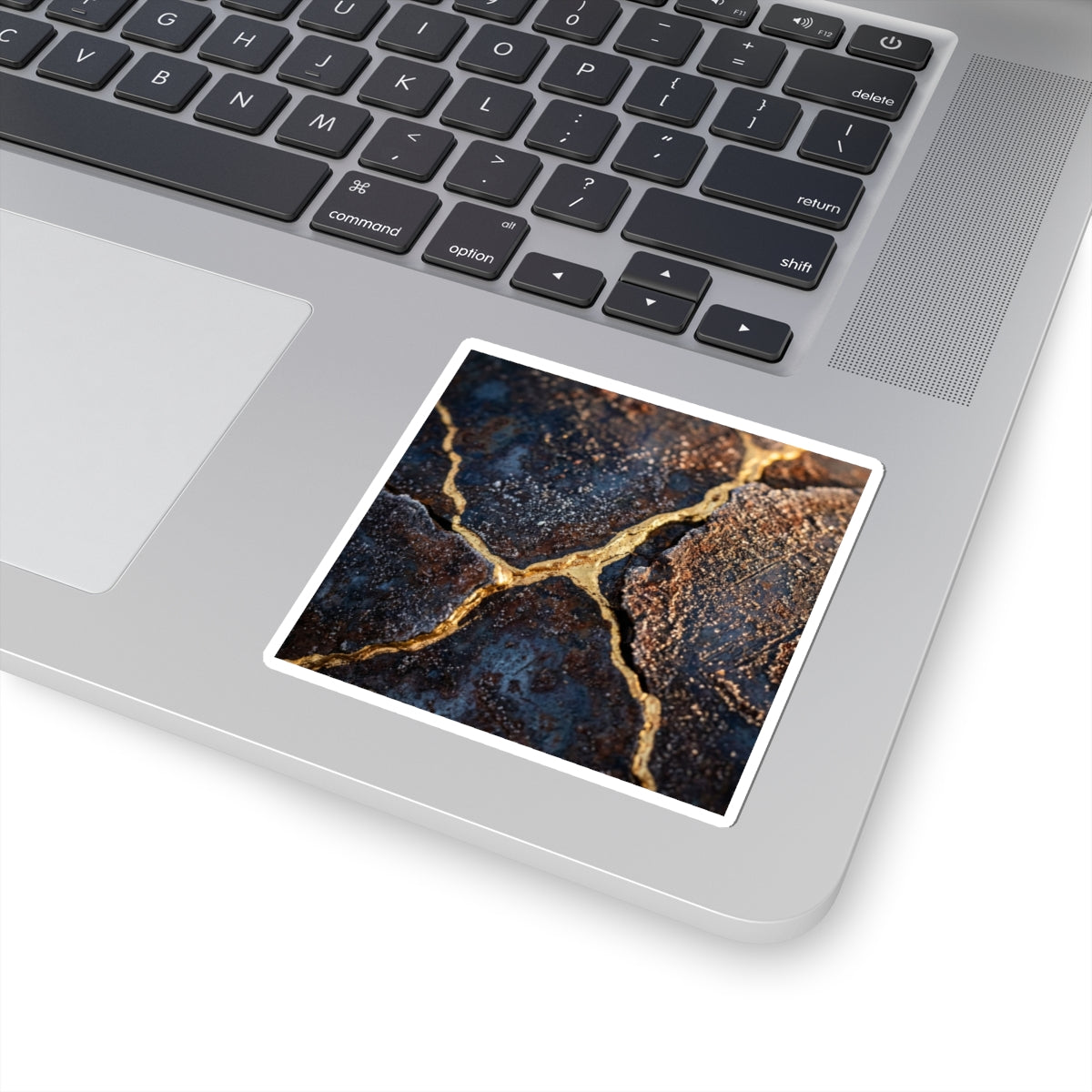 Kanso Rust Patina Sticker - Kintsugi Gold Vein Art Print