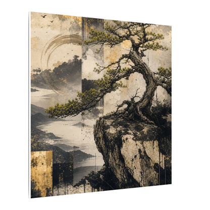 Golden Hour Pine Tree Canvas Art - Japandi Datsuzoku