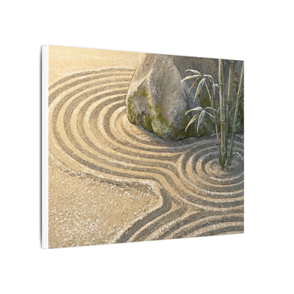 Rock Garden Winter Canvas Art | Zen Peaceful Design