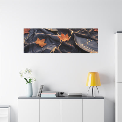 Golden Hour Silk Drape Canvas Art - Kintsugi Shibui