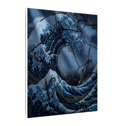 Ocean Wave Spring Canvas Art | Kintsugi Artful Design
