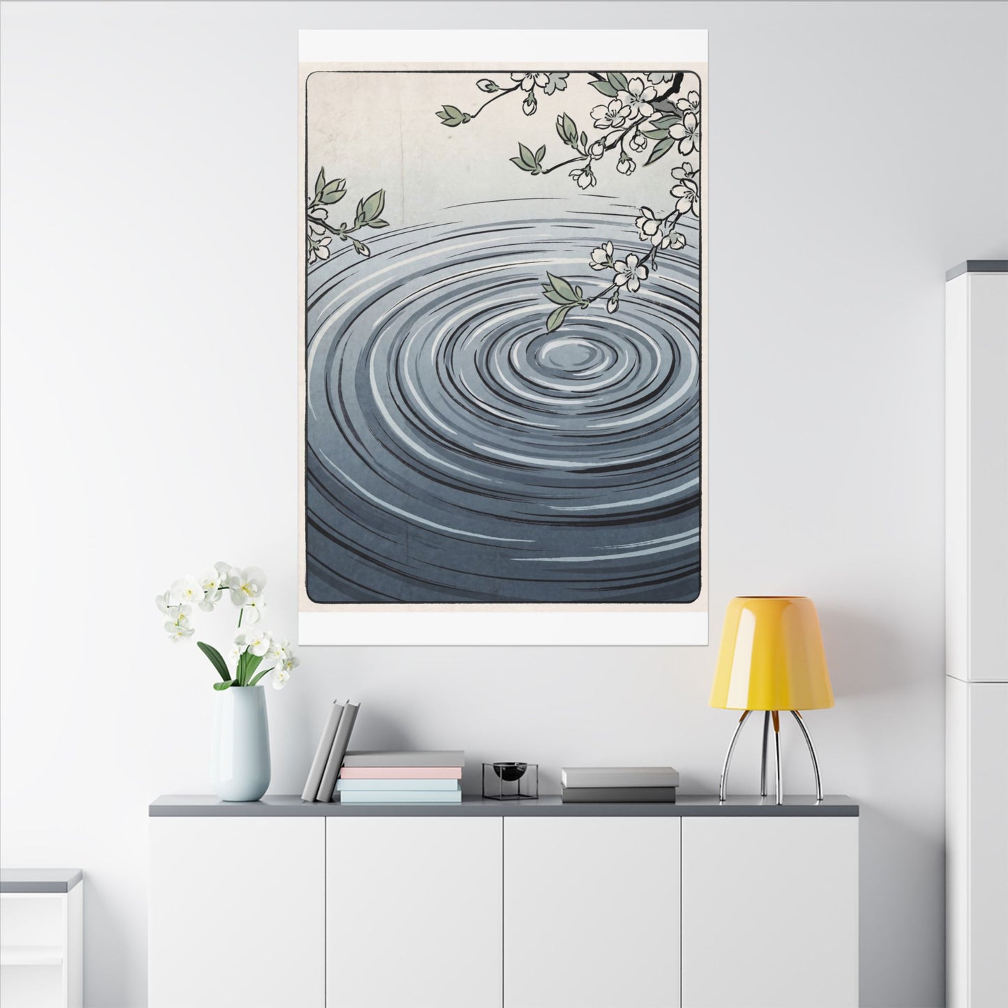 Calm Water Ripple Canvas Art - Ukiyo E Inspired Zen