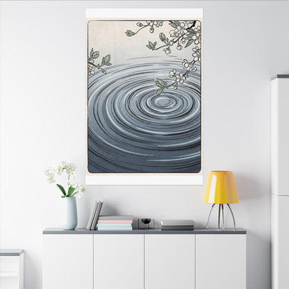 Calm Water Ripple Canvas Art - Ukiyo E Inspired Zen