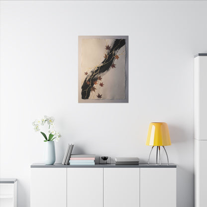 Dawn Ink Brushstroke Canvas Art - Kintsugi Ma