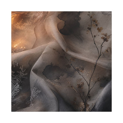 Japandi Silk Drape in Candlelight | Watercolor Canvas Art