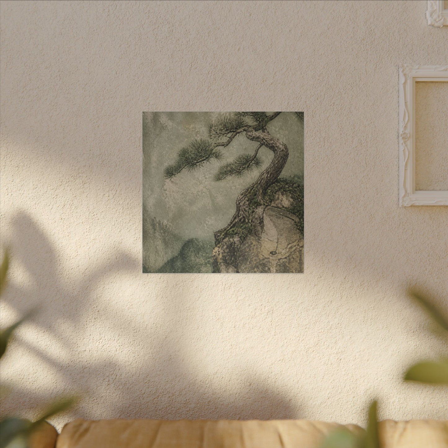 Fukinsei Pine Tree Canvas Art - Japandi Texture