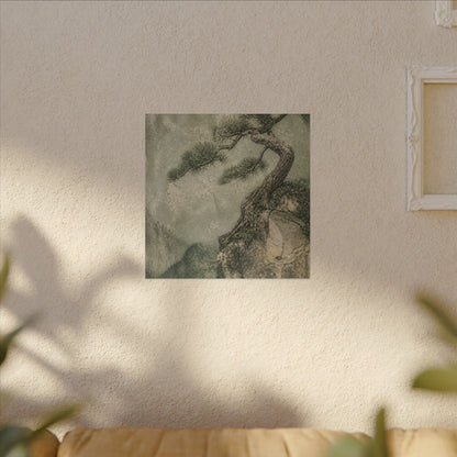Fukinsei Pine Tree Canvas Art - Japandi Texture