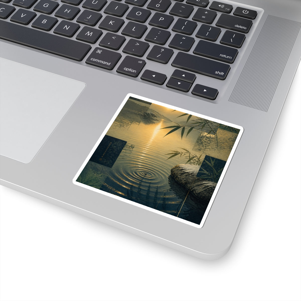 Golden Hour Water Ripple Sticker - Zen Kanso