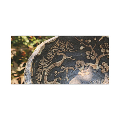 Ceramic Bowl Canvas Art | Summer Japandi Japanese Pattern Art