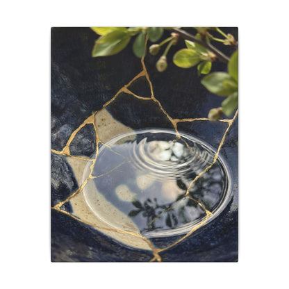 Water Ripple Spring Canvas Art | Kintsugi Beautiful Design