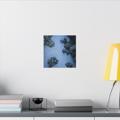 Earthy Silk Drape Canvas Art - Minimal Line Japandi