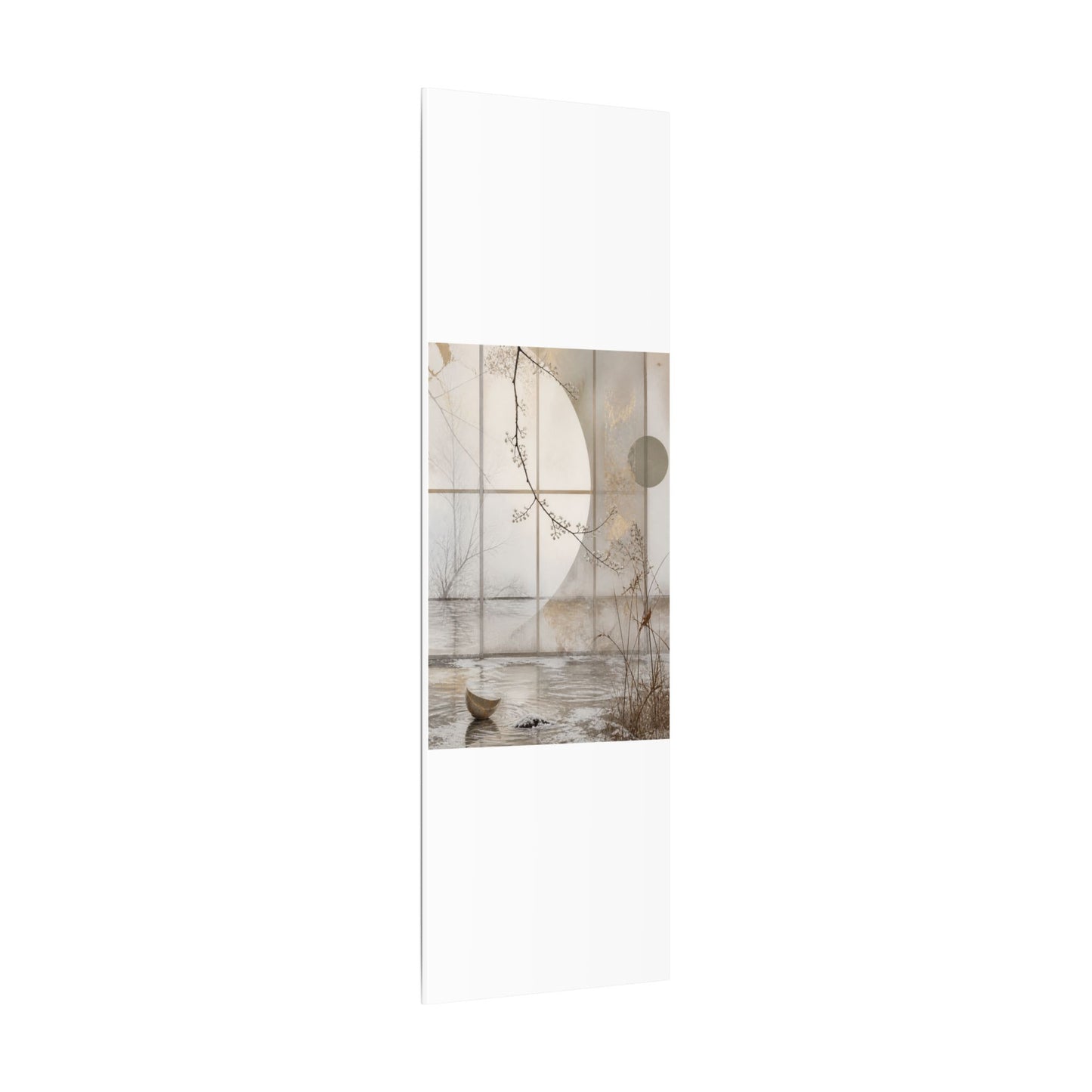 Winter Shoji Screen Japanese Pattern Canvas Art | Elegant Decor