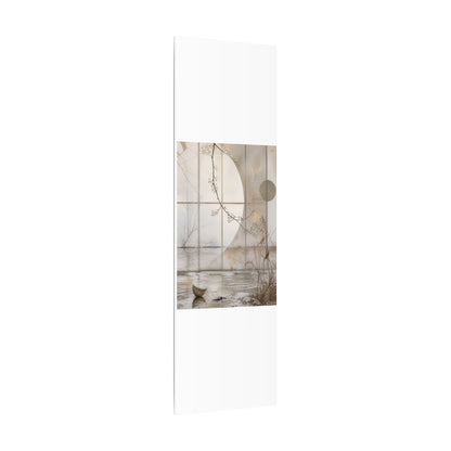 Winter Shoji Screen Japanese Pattern Canvas Art | Elegant Decor
