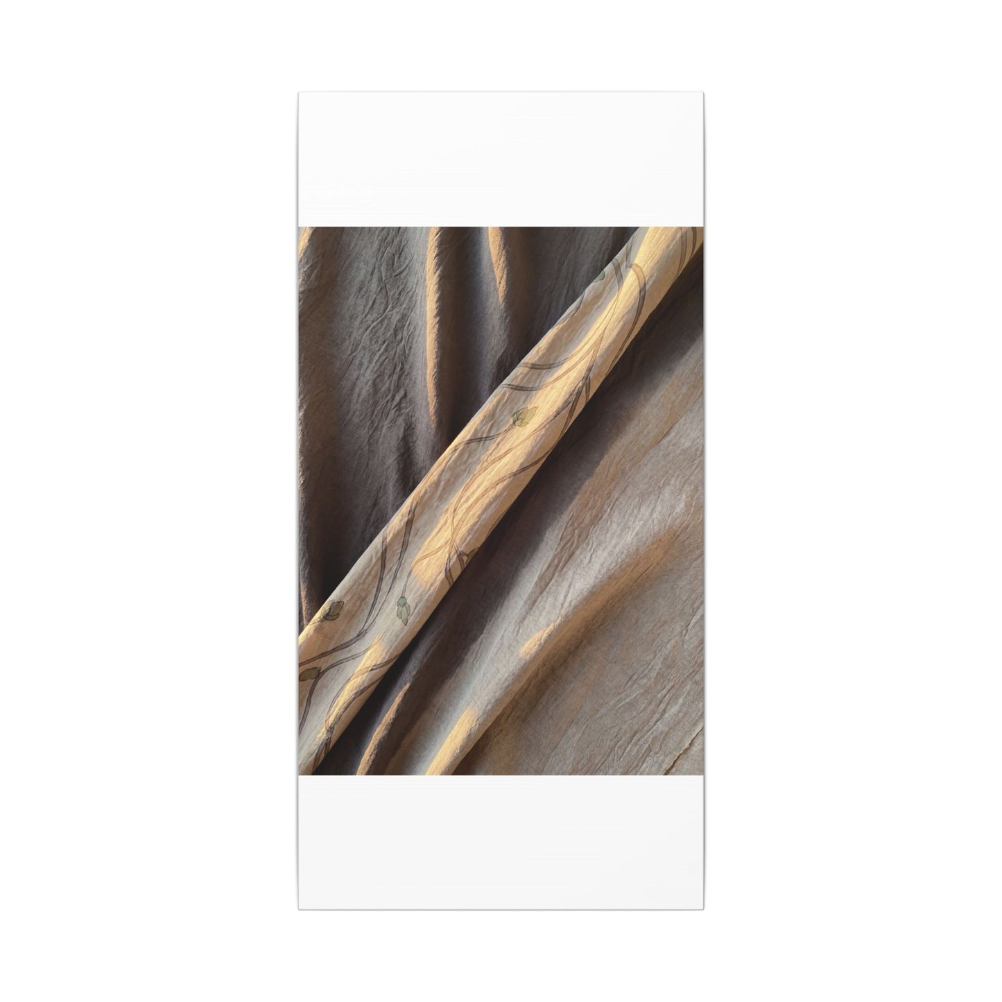 Warm Silk Drape Canvas Art - Japanese Pattern Japandi