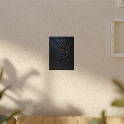 Silk Drape Autumn Canvas Art | Dark Japandi Sophisticated Design