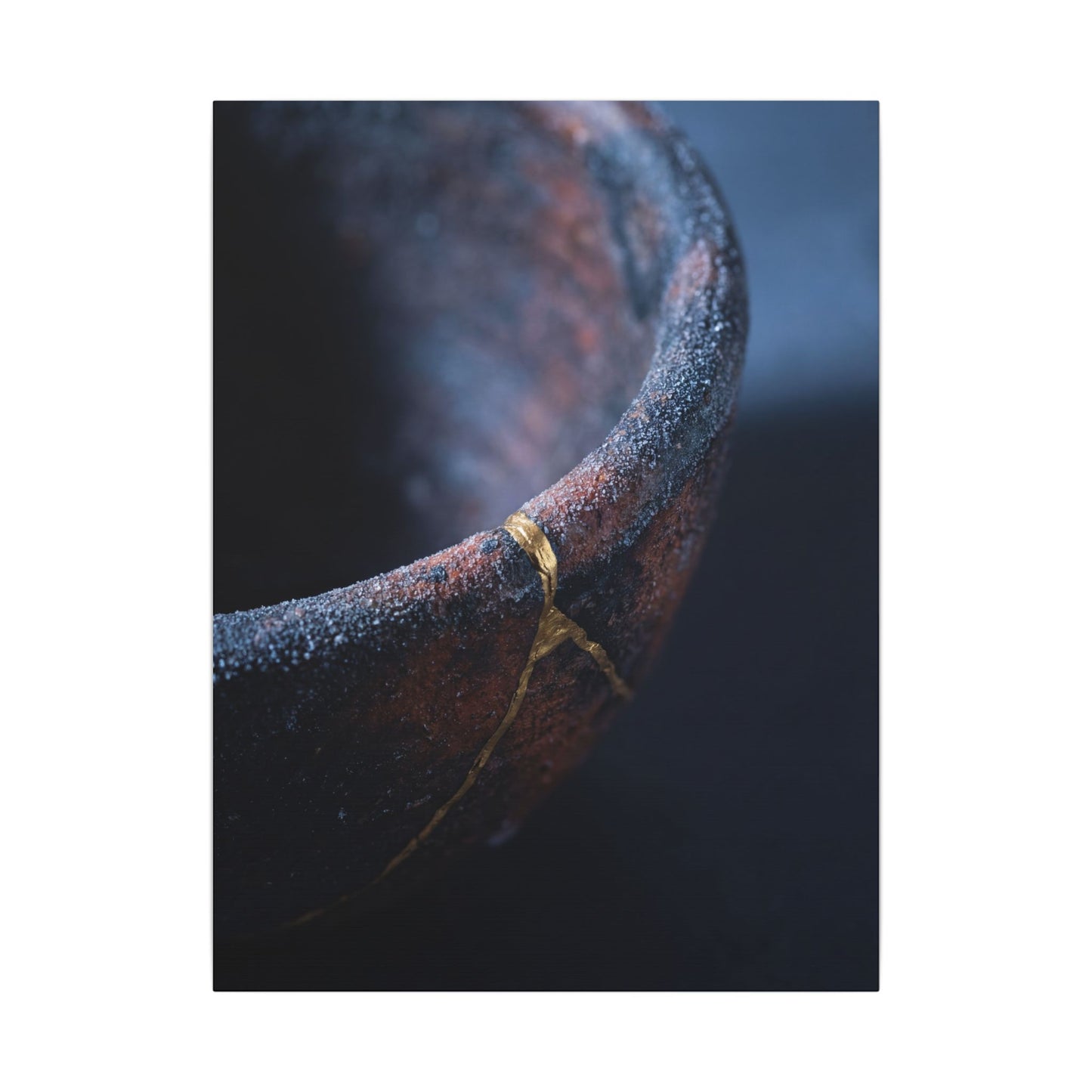 Artful Ceramic Bowl Canvas Art - Broken Beauty Kintsugi