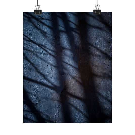 Mono No Aware Shadow Play Wall Art Print - Dark Japandi Moody Minimal Art Print
