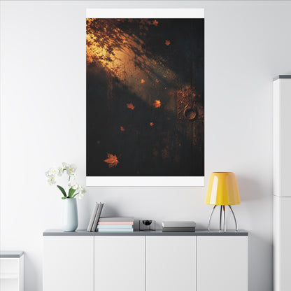 Dark Japandi Rust Patina in Golden Hour | Shadow Zen Canvas Art