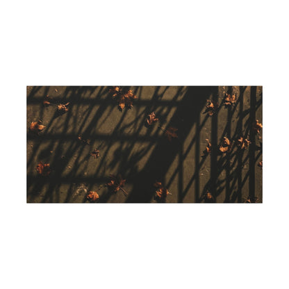 Dark Japandi Shadow Play in Golden Hour | Moody Minimal Canvas Art