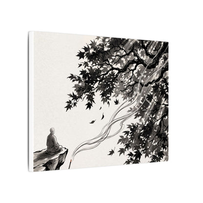 Serene Incense Smoke Canvas Art - Ukiyo E Inspired Zen