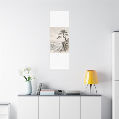 Seijaku Pine Tree Canvas Art - Japandi Japanese Pattern
