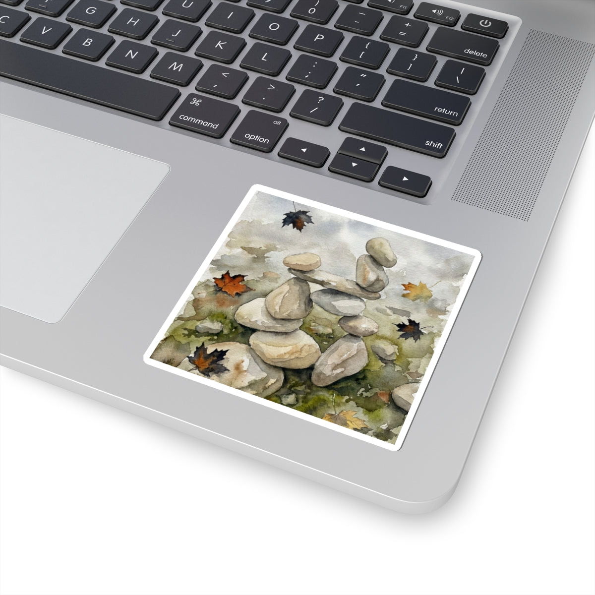 Overcast River Stones Sticker - Japandi Fukinsei
