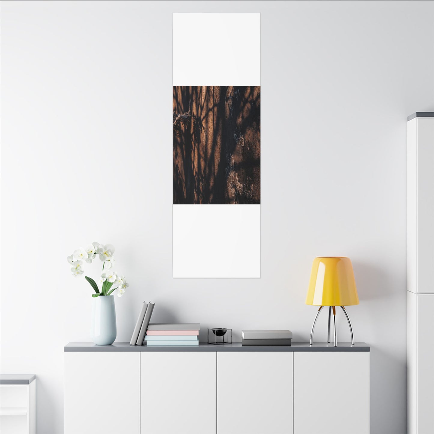Golden Hour Shadow Play Canvas Art - Dark Japandi Fukinsei
