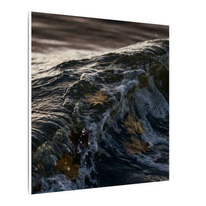 Dark Japandi Ocean Wave in Dawn | Moody Minimal Canvas Art