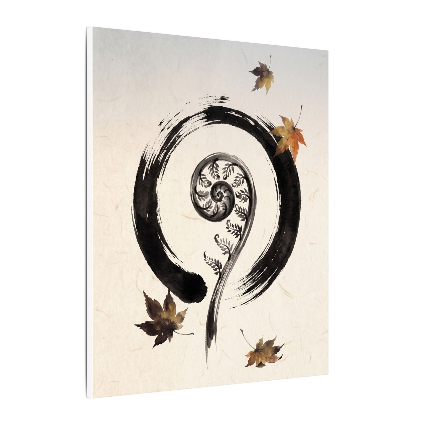 Fern Unfurling Autumn Canvas Art | Zen Peaceful Design