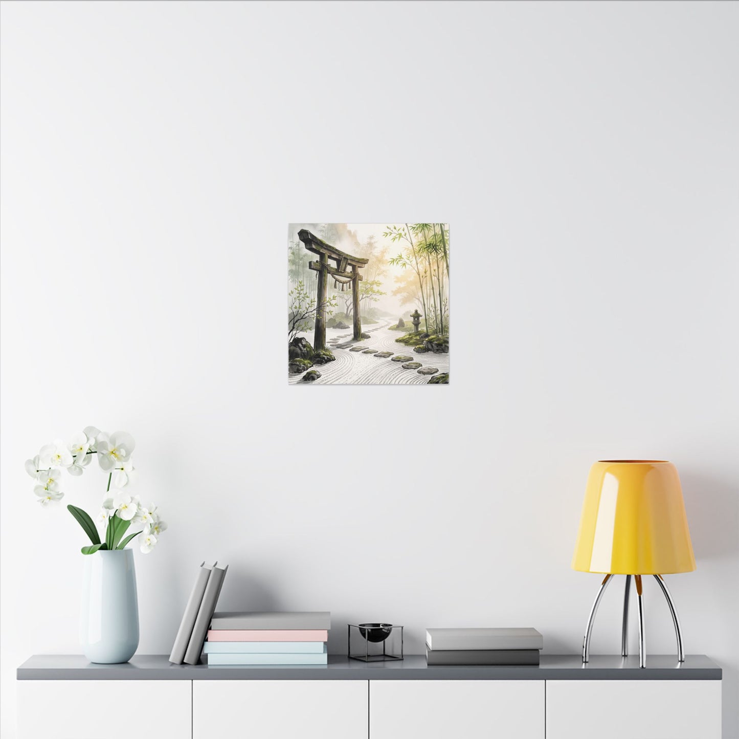 Peaceful Torii Gate Canvas Art - Karesansui Zen