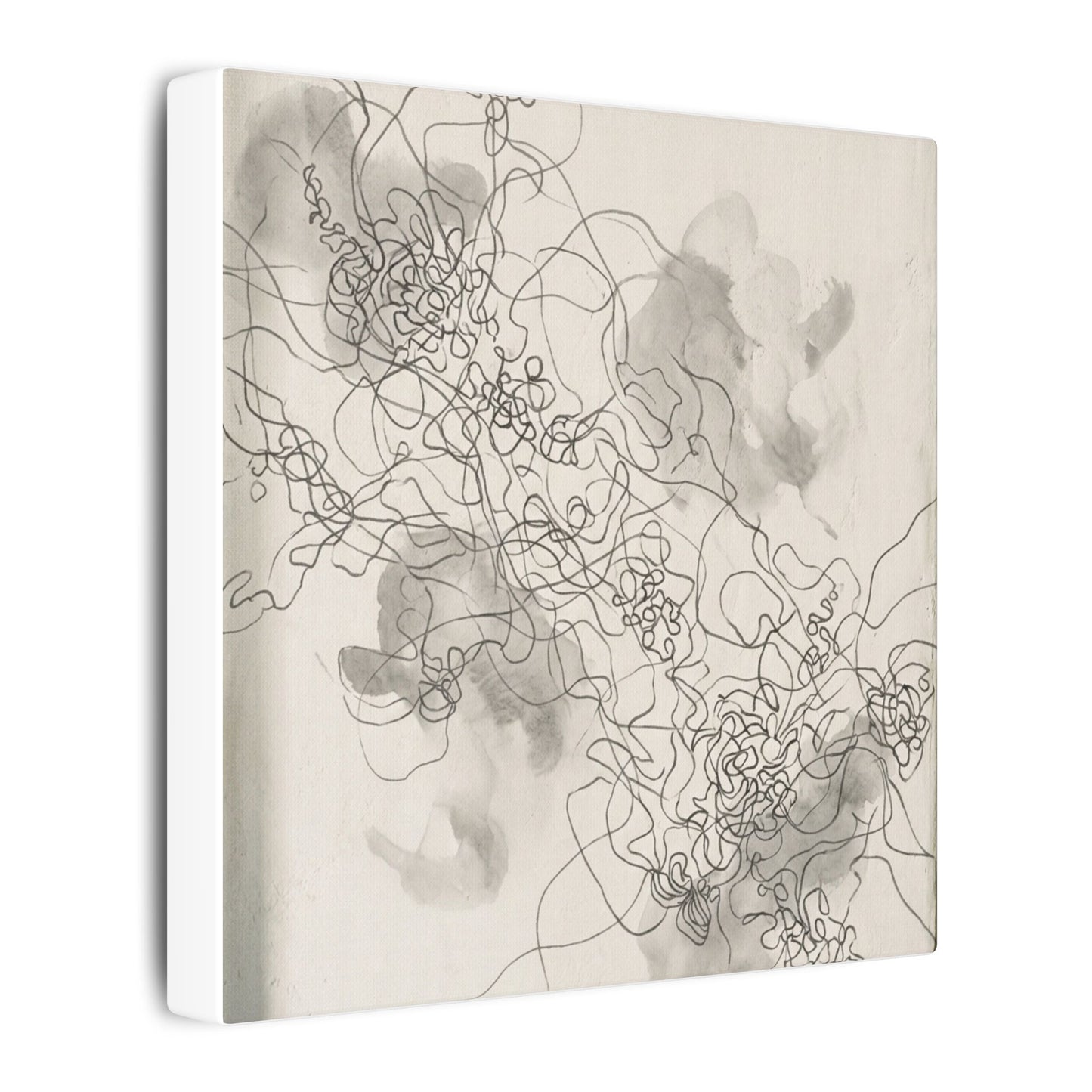 Shadow Play Spring Canvas Art | Dark Japandi Sophisticated Design