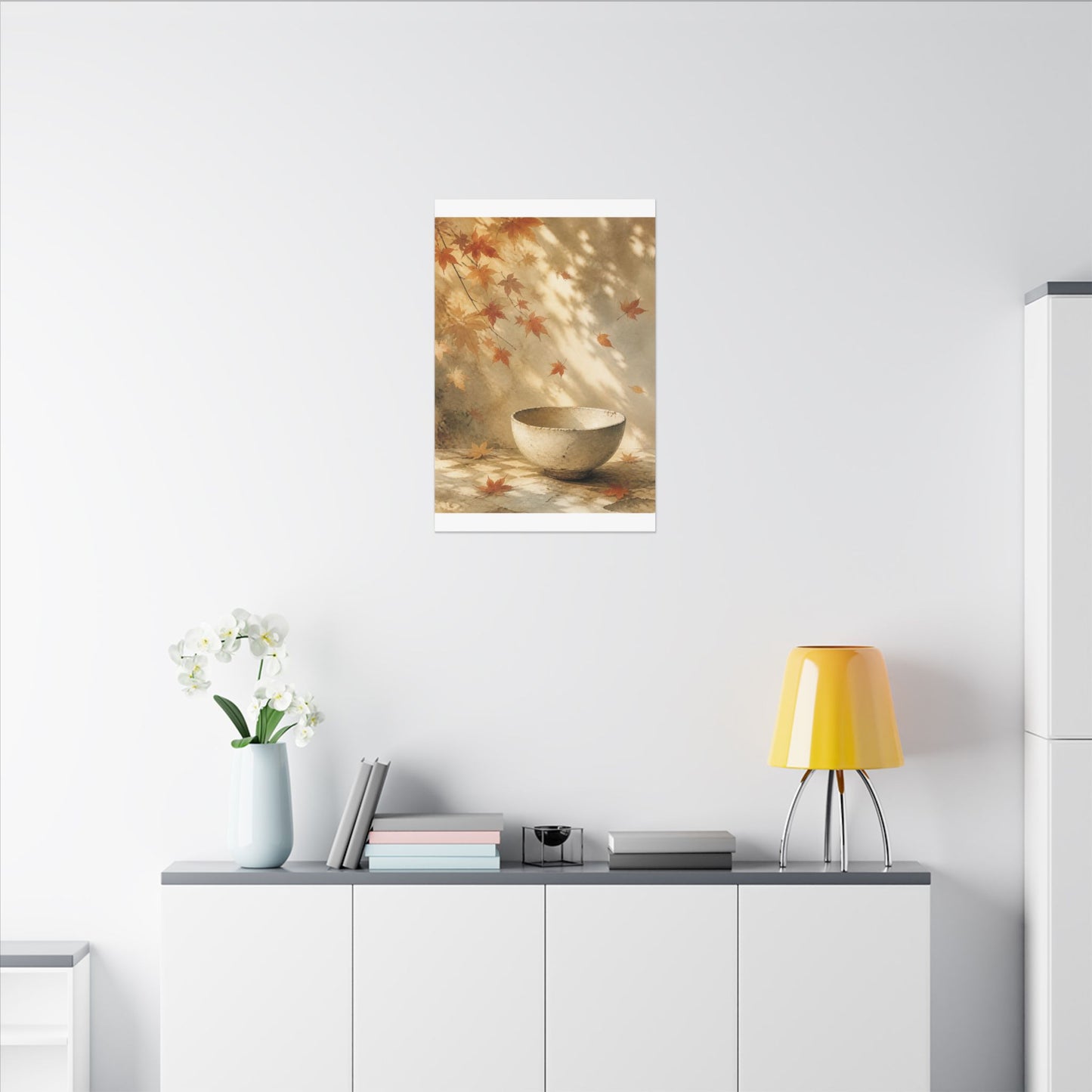 Japandi Ceramic Bowl in Dappled | Watercolor Canvas Art