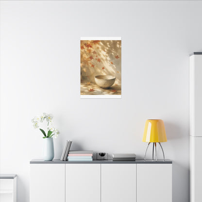 Japandi Ceramic Bowl in Dappled | Watercolor Canvas Art