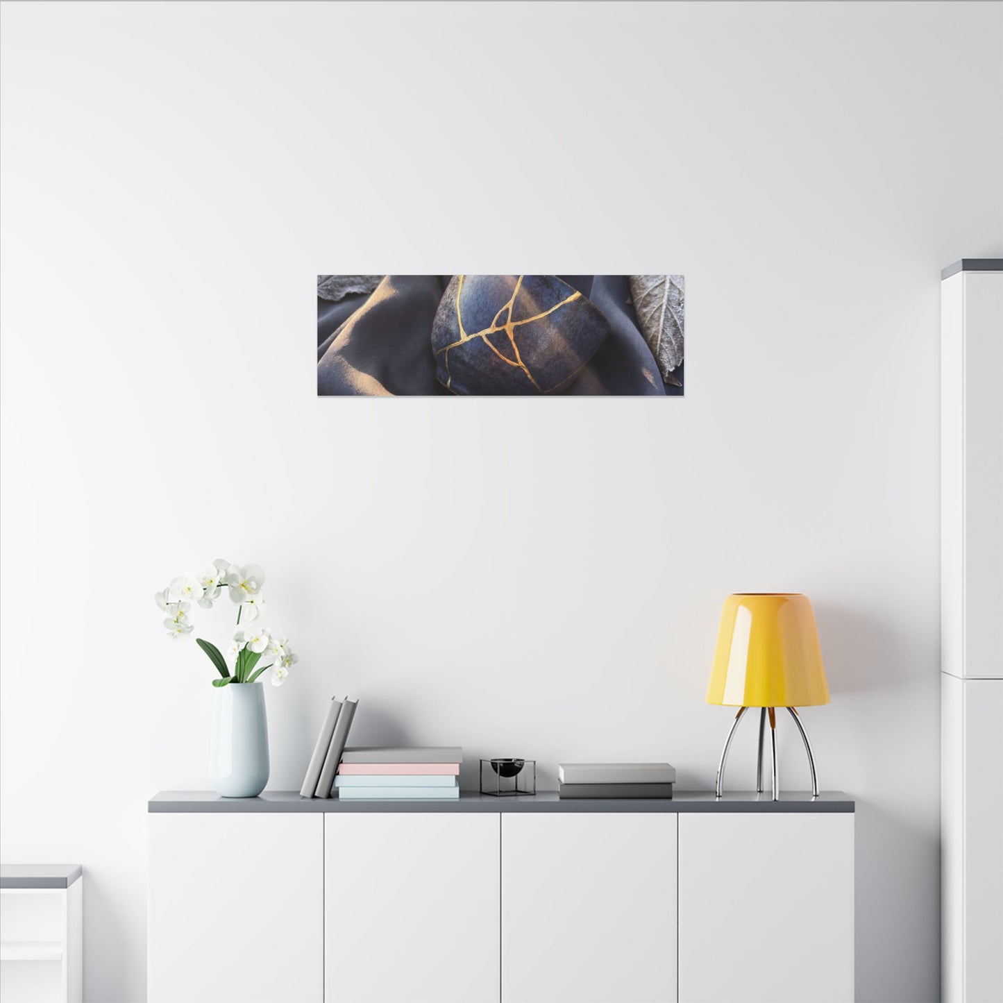 Winter Silk Drape Gold Repair Canvas Art | Artful Decor