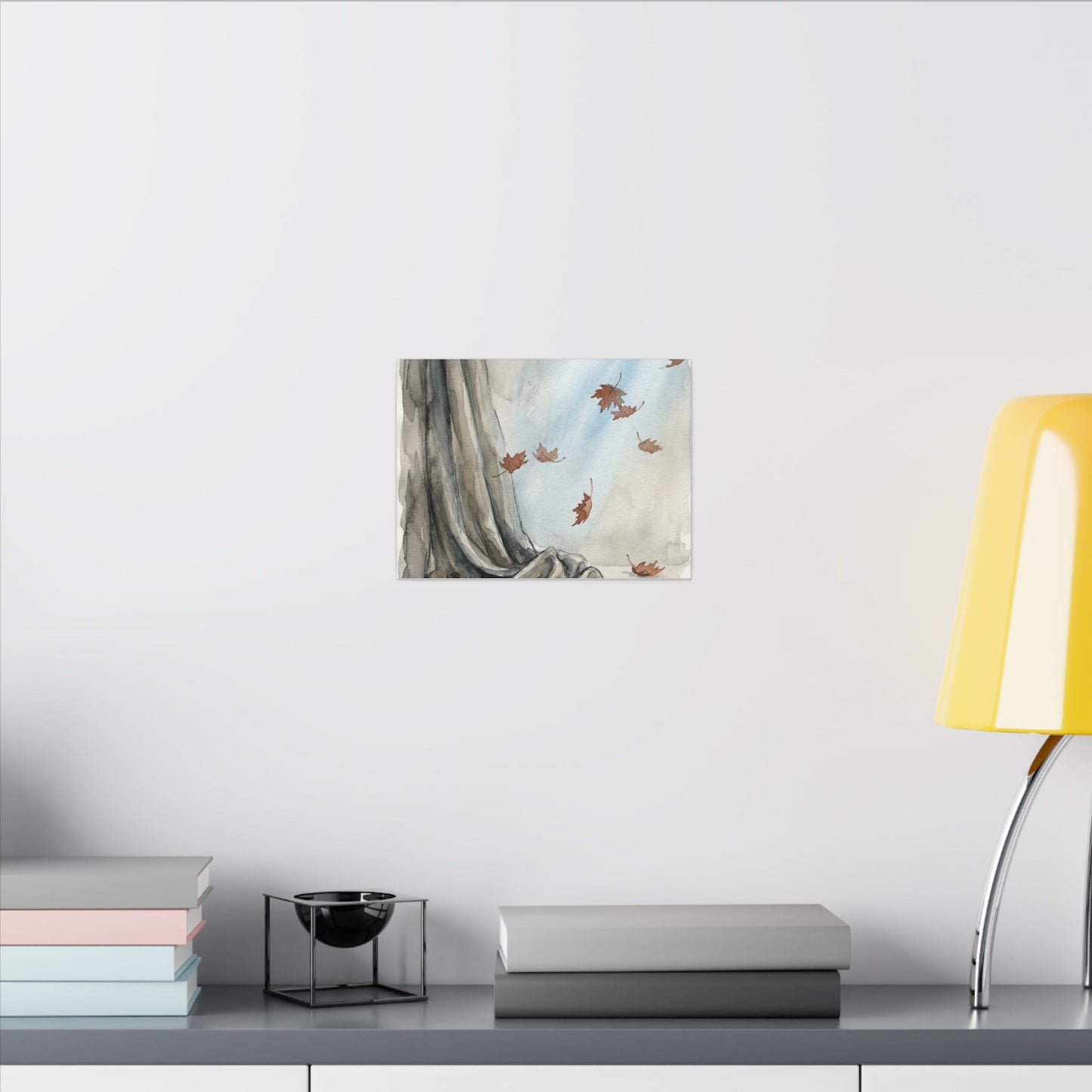 Ma Silk Drape Canvas Art - Japandi Watercolor