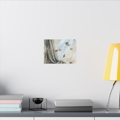 Ma Silk Drape Canvas Art - Japandi Watercolor