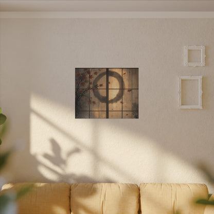 Shoji Screen Texture Canvas Art | Earthy Japandi Art