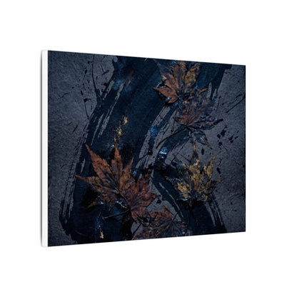 Sophisticated Ink Brushstroke Canvas Art - Dark Texture Dark Japandi