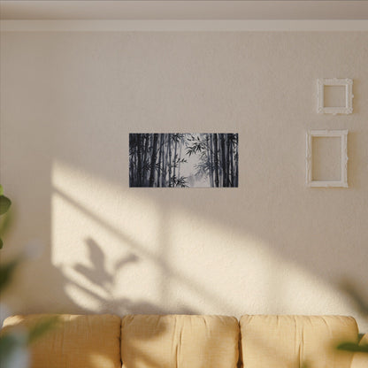 Tranquil Bamboo Grove Canvas Art - Sumi E Zen