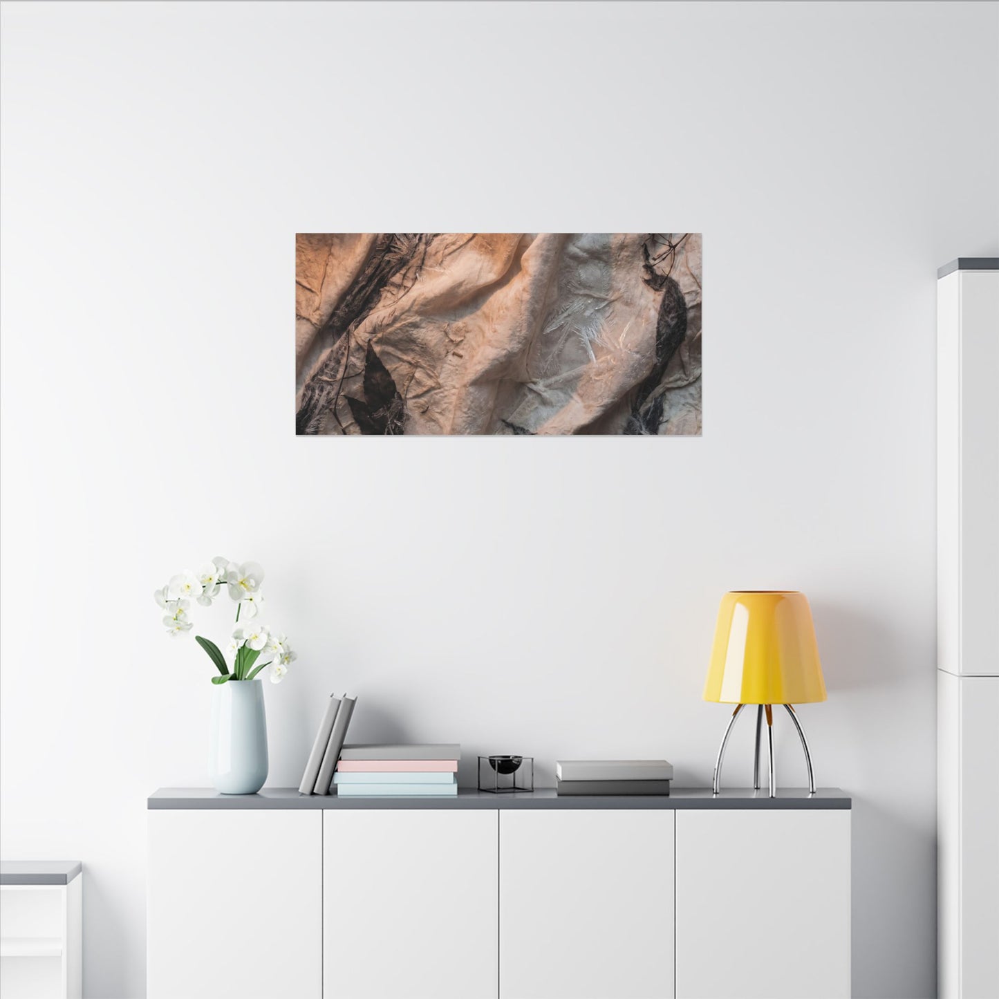 Candlelight Silk Drape Canvas Art - Japandi Mono No Aware