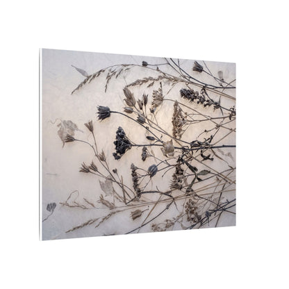 Elegant Dried Flowers Canvas Art - Japanese Pattern Japandi